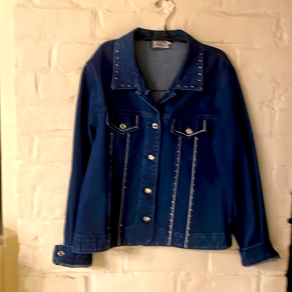 Denim embellished ladies jacket